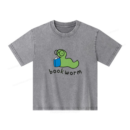 Pagewings Bookworm Unisex Kids Washed T-shirt