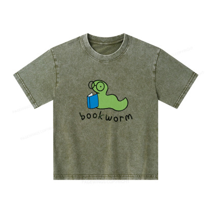Pagewings Bookworm Unisex Kids Washed T-shirt