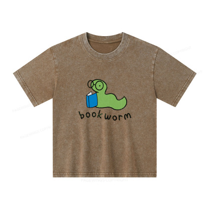Pagewings Bookworm Unisex Kids Washed T-shirt