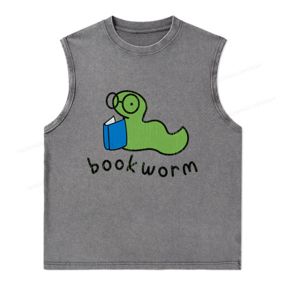 Pagewings Bookworm Unisex Washed Tank Top