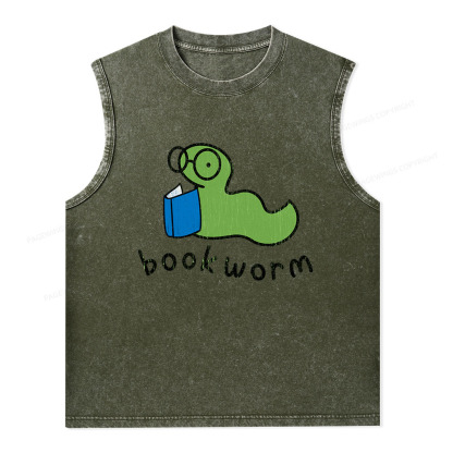 Pagewings Bookworm Unisex Washed Tank Top