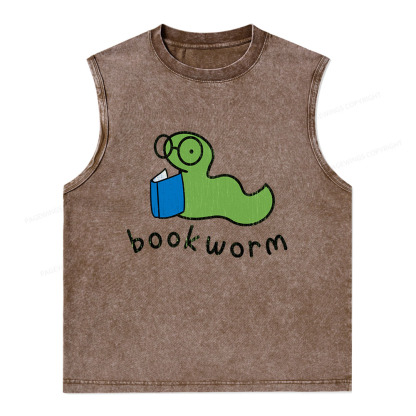 Pagewings Bookworm Unisex Washed Tank Top