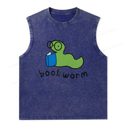 Pagewings Bookworm Unisex Washed Tank Top