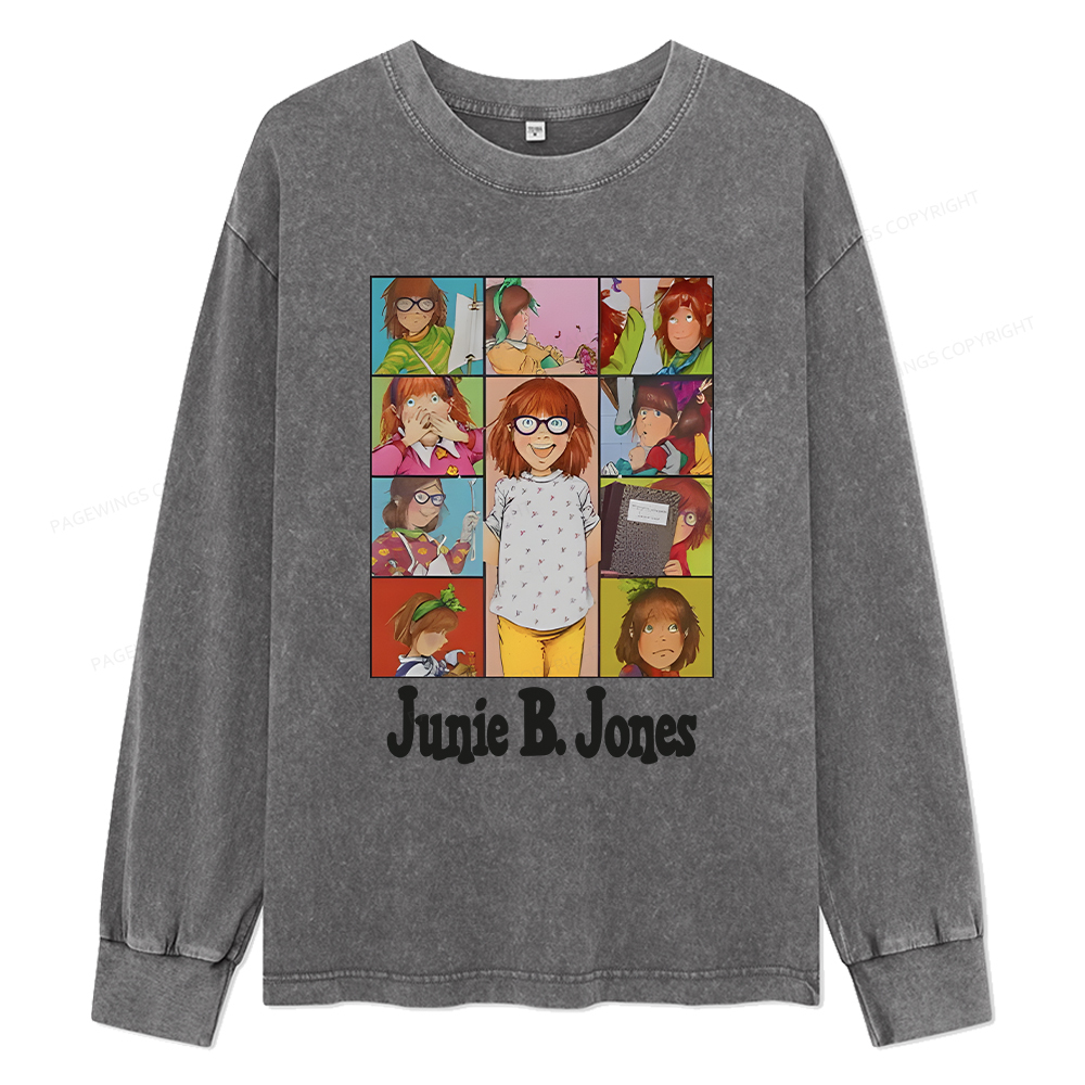 pagewings Junie B Jones Unisex Washed Long Sleeve T-shirt