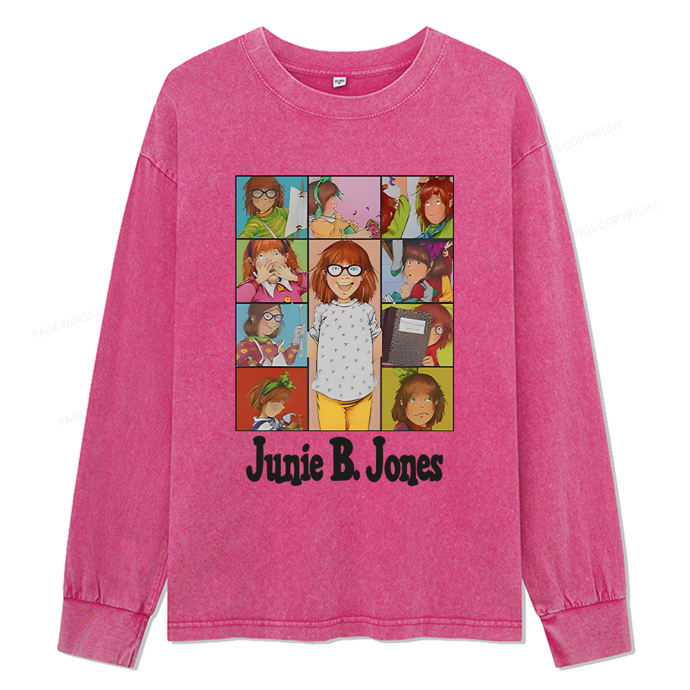 pagewings Junie B Jones Unisex Washed Long Sleeve T-shirt