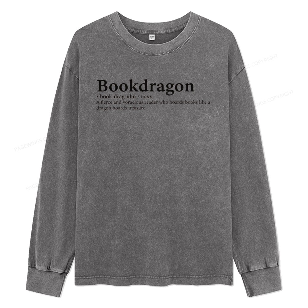 pagewings Bookdragon: Journey Through Words book lover Unisex Washed L