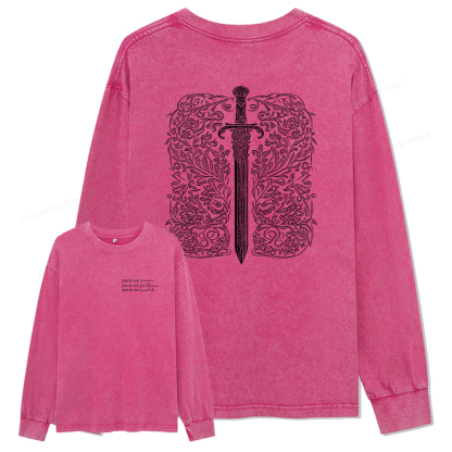 pagewings You Do Not Yield Unisex Washed Long Sleeve T-shirt