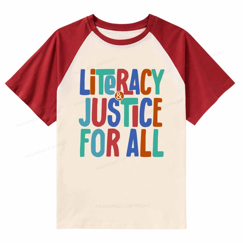 Pagewings Reading Shirt, Book Club Shirt Raglan T-shirt