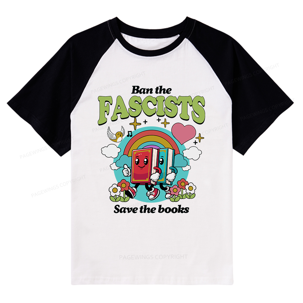 Pagewings Read Banned Books Social Justice Raglan T-shirt