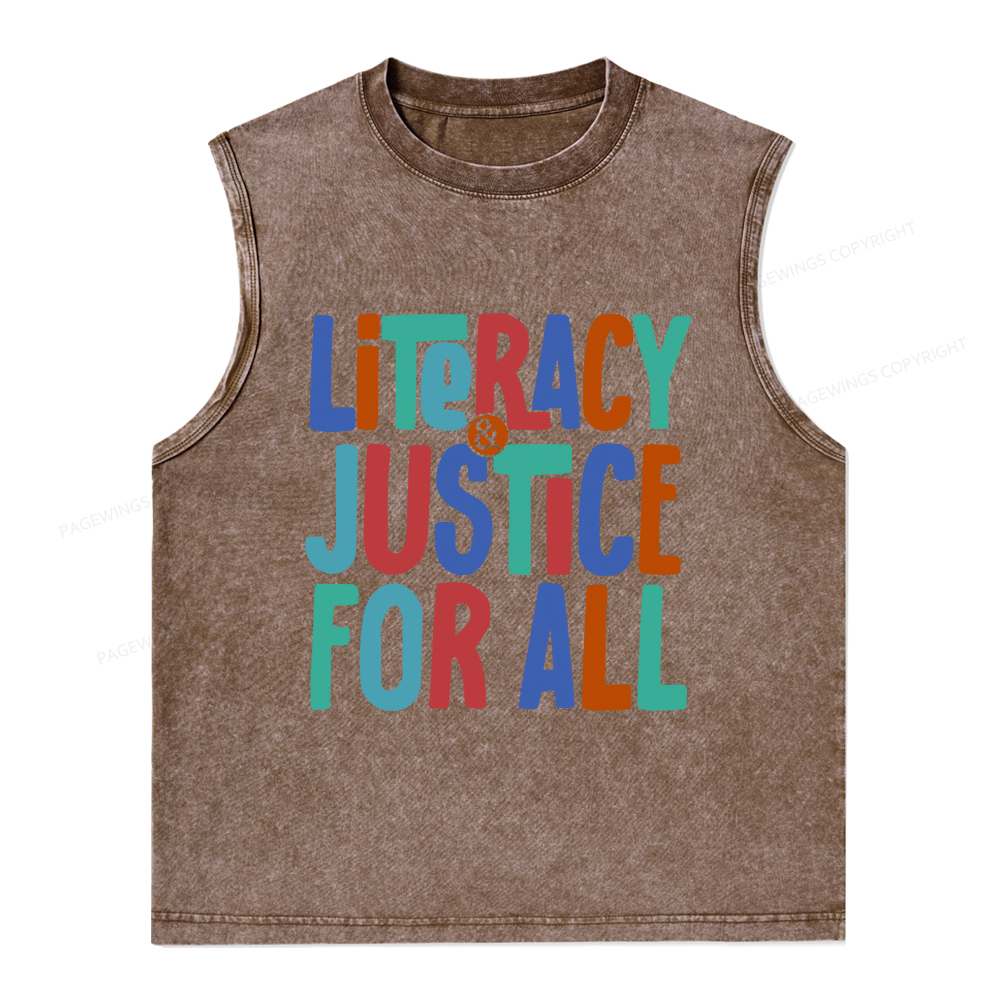 Pagewings Reading Book Club Shirt Unisex Washed Tank Top