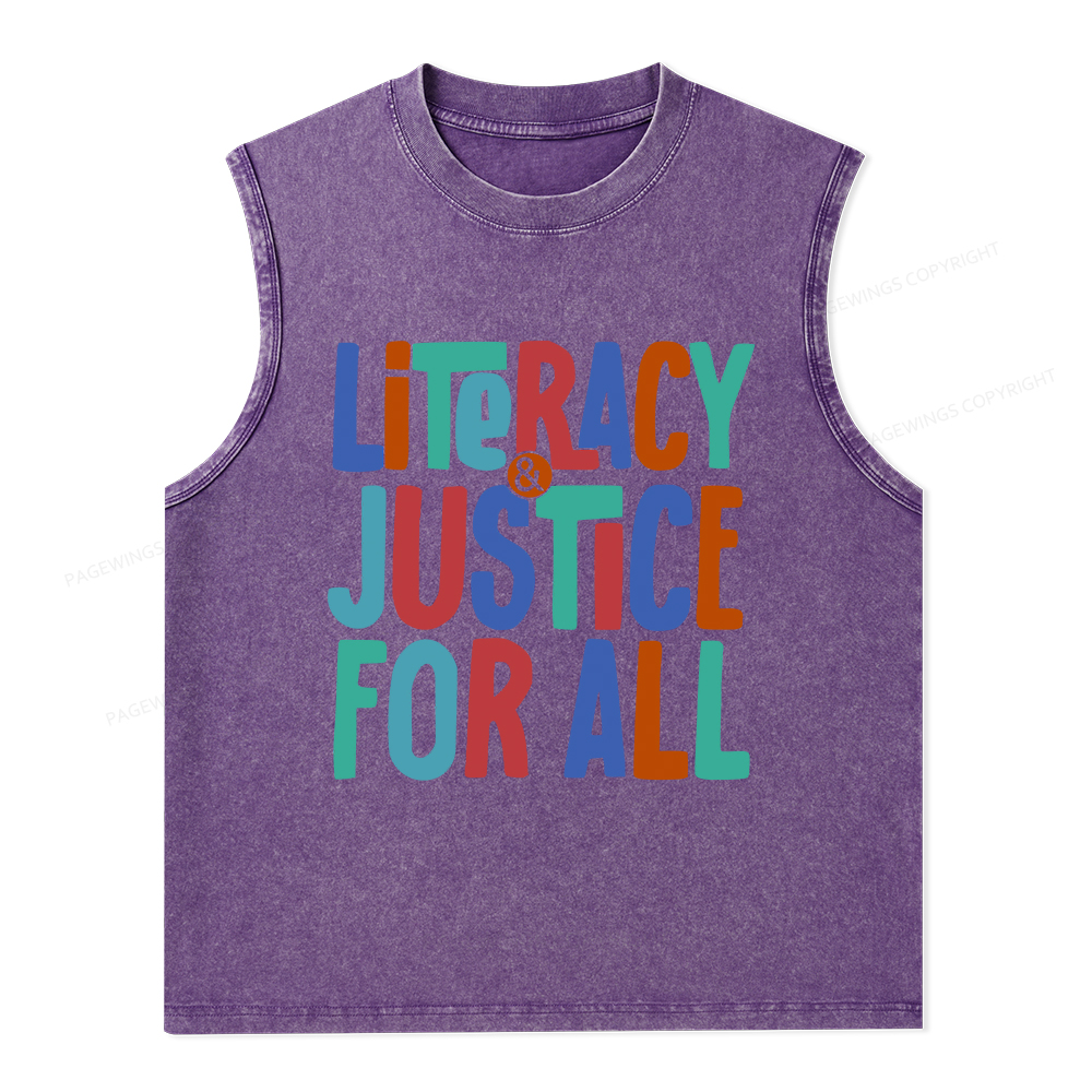 Pagewings Reading Book Club Shirt Unisex Washed Tank Top