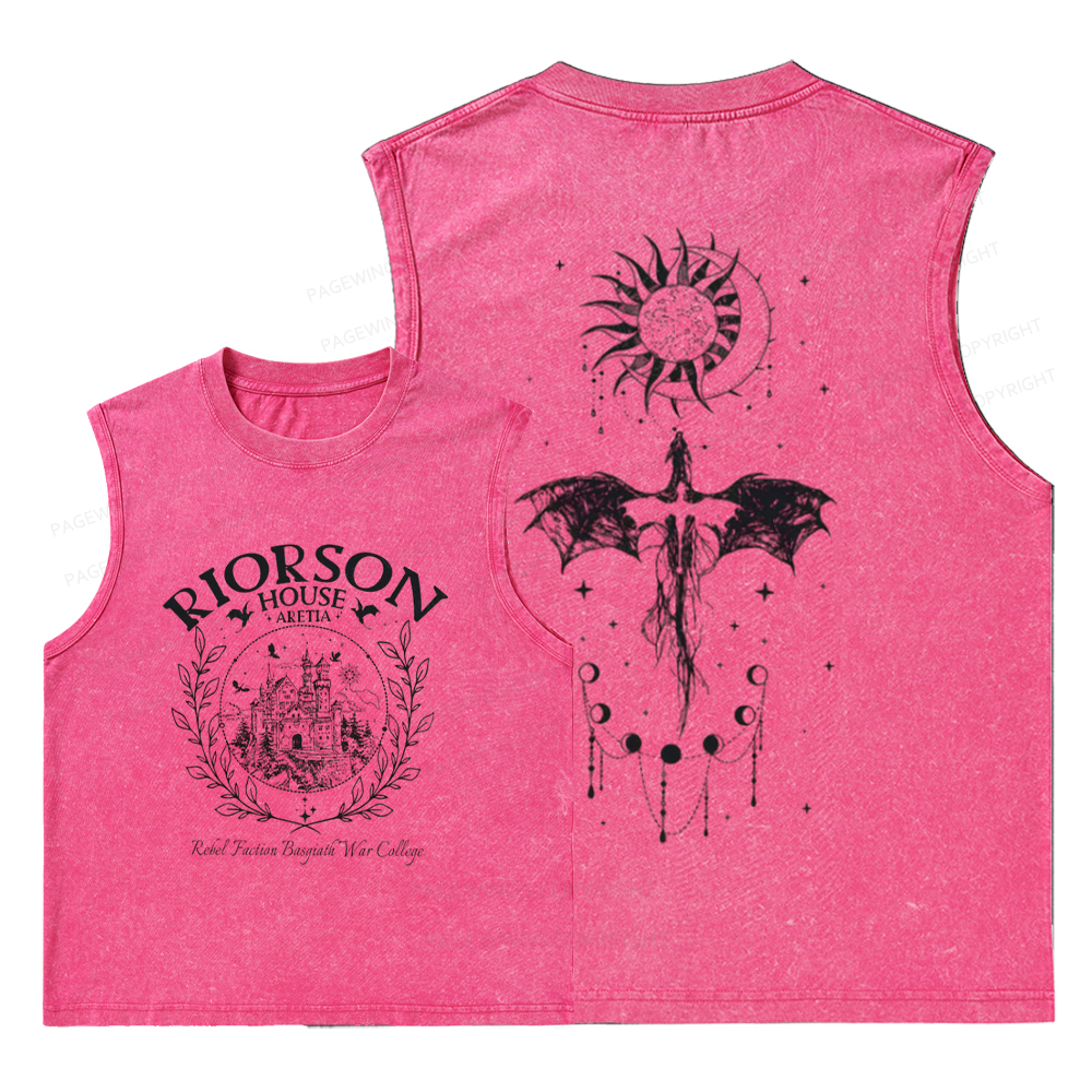 Pagewings Fourth Wing Unisex Washed Tank Top