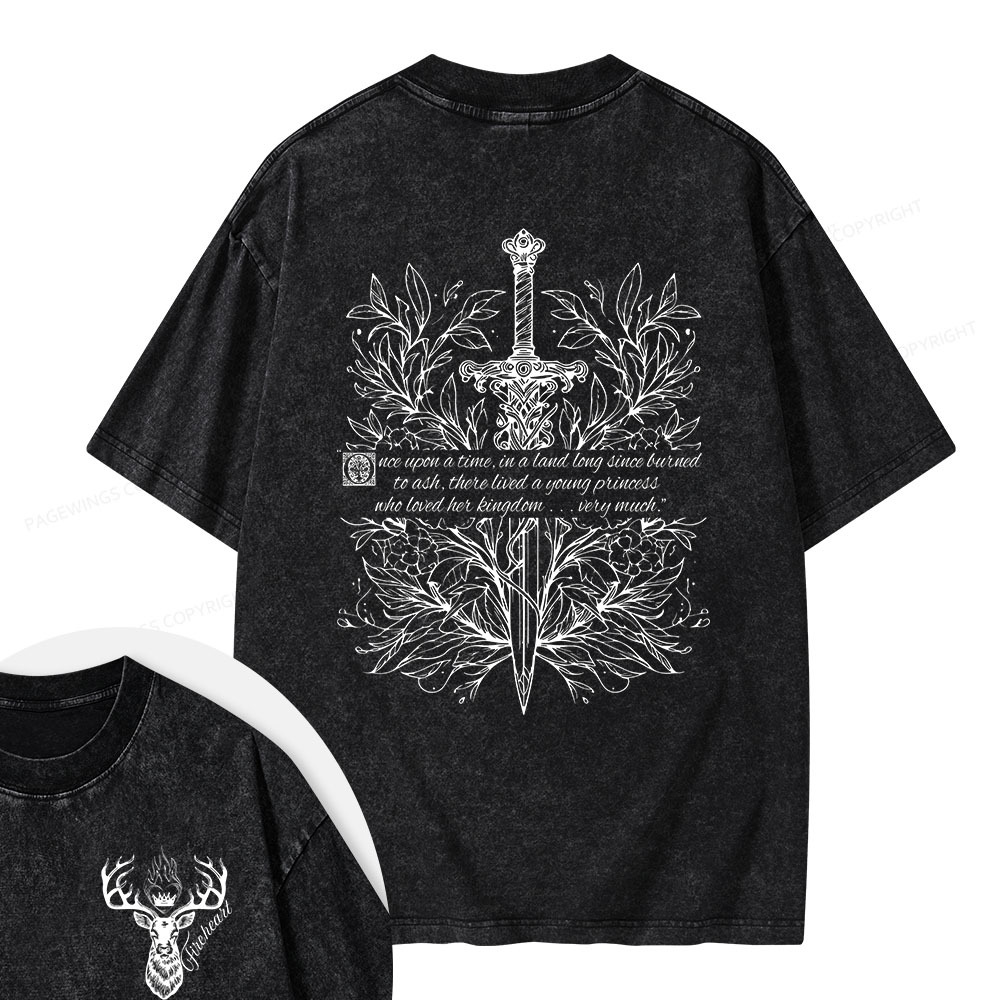 Pagewings Fireheart Unisex Washed T-shirt