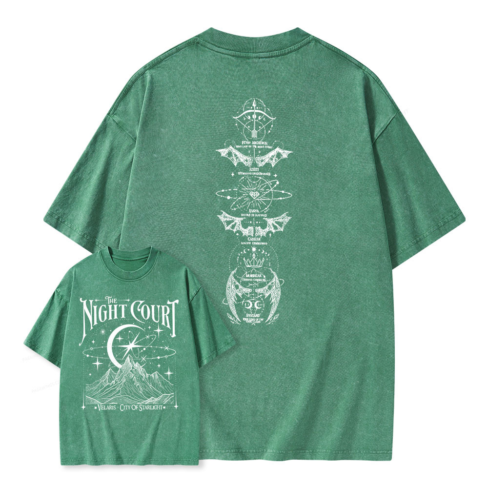Pagewings  The Night Court Unisex Washed T-shirt