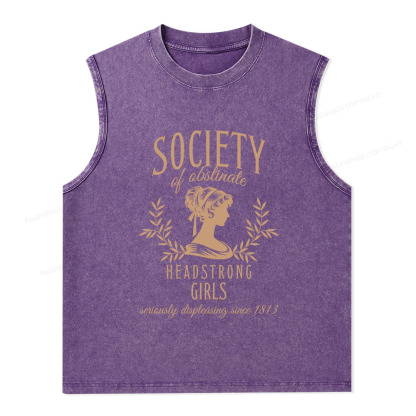 Pagewings Society Of Obstinate Headstrong Girls Unisex Washed Tank Top