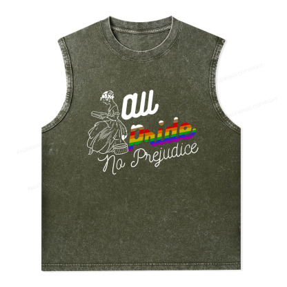 Pagewings All Pride No Prejudice Unisex Washed Tank Top