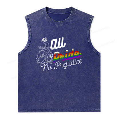 Pagewings All Pride No Prejudice Unisex Washed Tank Top