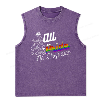 Pagewings All Pride No Prejudice Unisex Washed Tank Top