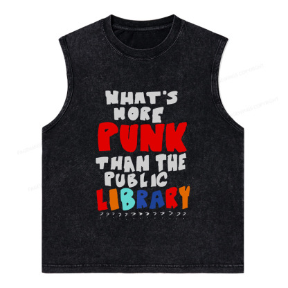 Pagewings What's More Punk Than The Public Library Unisex Washed Tank Top