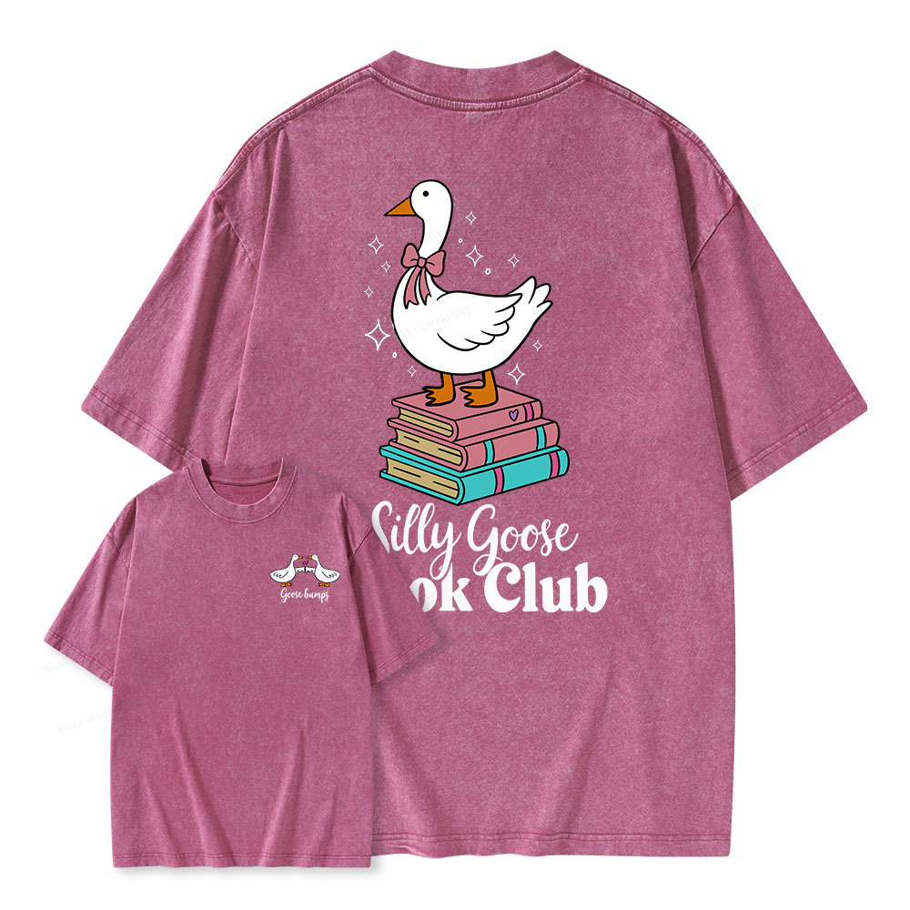 Pagewings Silly Goose Book Club Unisex Washed T-shirt