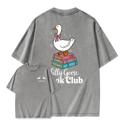 Pagewings Silly Goose Book Club Unisex Washed T-shirt