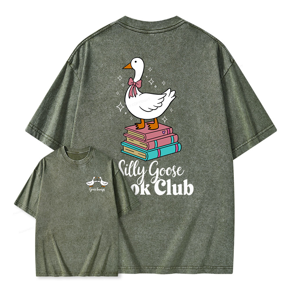 Pagewings Silly Goose Book Club Unisex Washed T-shirt