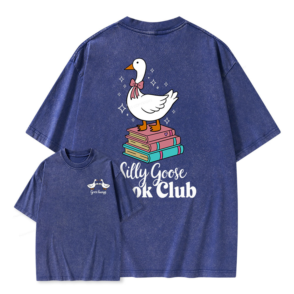 Pagewings Silly Goose Book Club Unisex Washed T-shirt