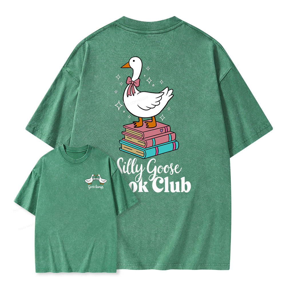 Pagewings Silly Goose Book Club Unisex Washed T-shirt