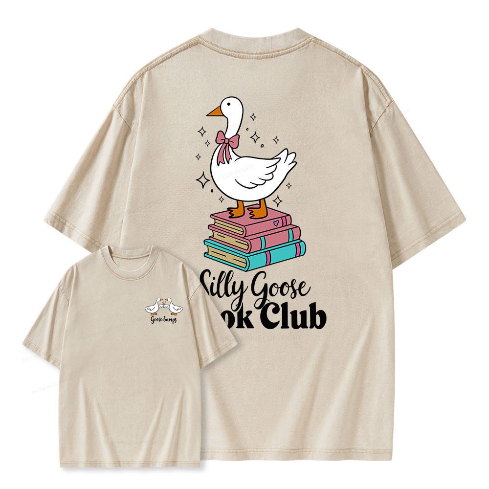 Pagewings Silly Goose Book Club Unisex Washed T-shirt