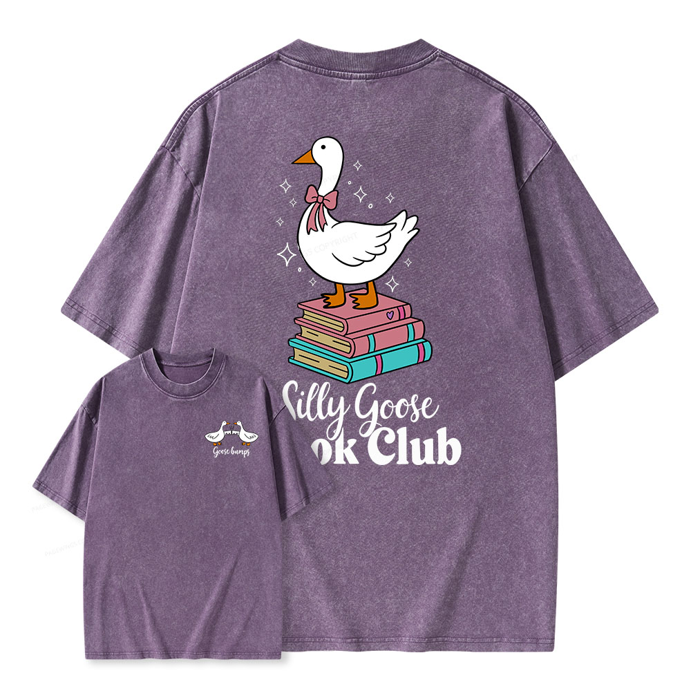 Pagewings Silly Goose Book Club Unisex Washed T-shirt