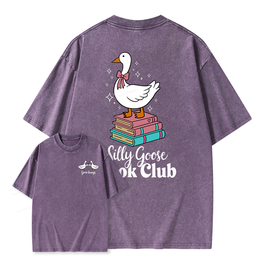 Pagewings Silly Goose Book Club Unisex Washed T-shirt