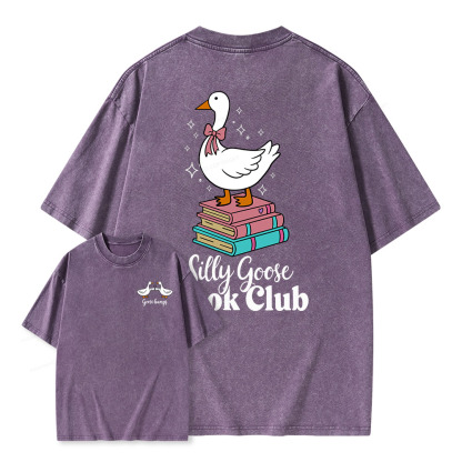 Pagewings Silly Goose Book Club Unisex Washed T-shirt