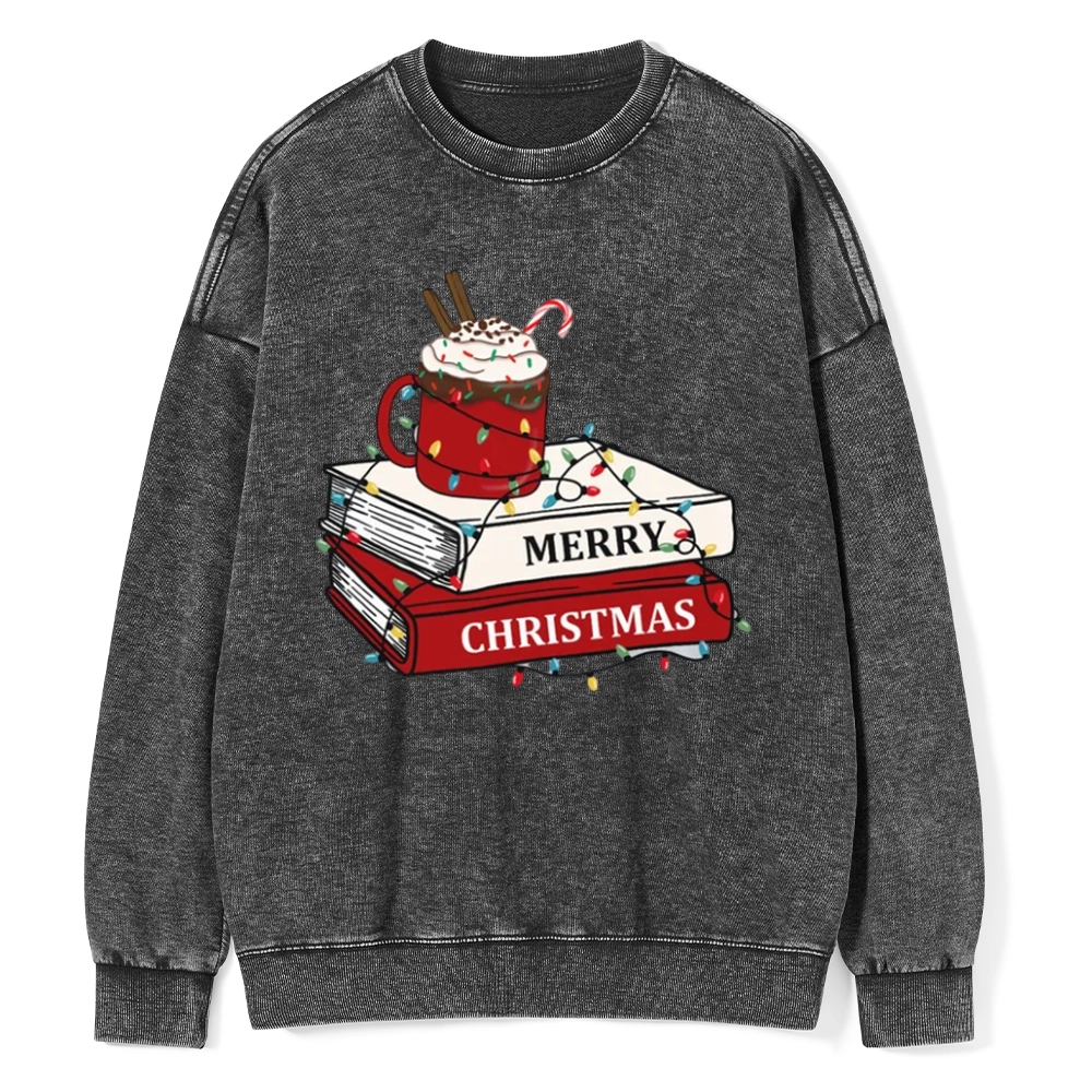 Pagewings   Merry Christmas Unisex Washed Sweatshirt