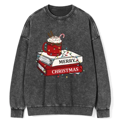 Pagewings   Merry Christmas Unisex Washed Sweatshirt