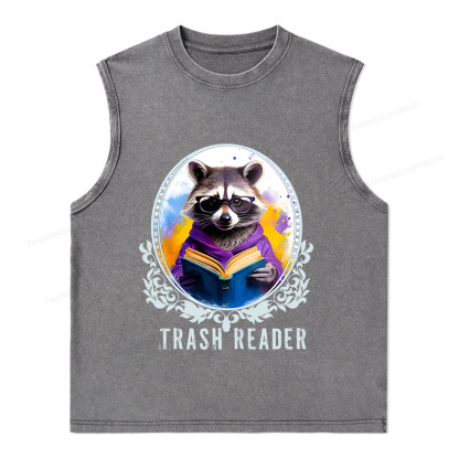 Pagewings Trash Reader Unisex Washed Tank Top
