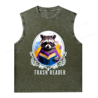 Pagewings Trash Reader Unisex Washed Tank Top