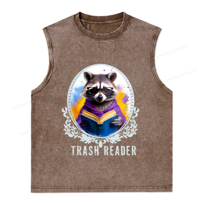 Pagewings Trash Reader Unisex Washed Tank Top