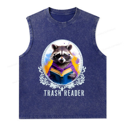 Pagewings Trash Reader Unisex Washed Tank Top