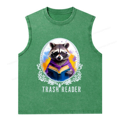 Pagewings Trash Reader Unisex Washed Tank Top