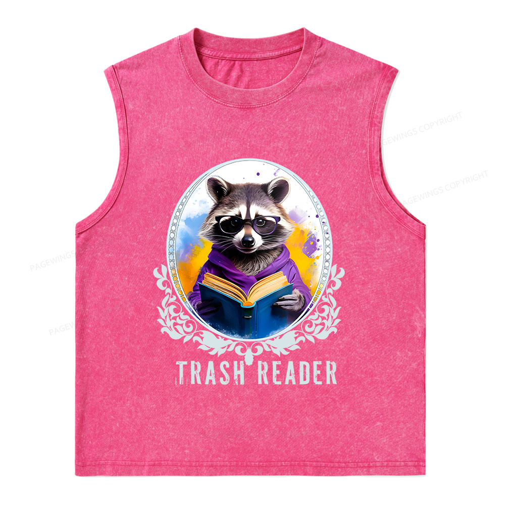 Pagewings Trash Reader Unisex Washed Tank Top