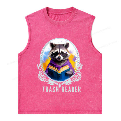 Pagewings Trash Reader Unisex Washed Tank Top