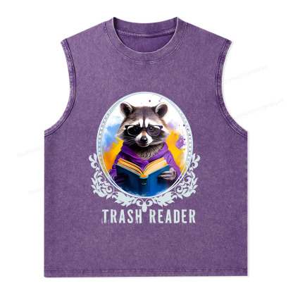 Pagewings Trash Reader Unisex Washed Tank Top
