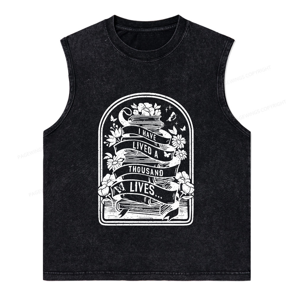 Pagewings Literature Shirt for Bibliophiles Unisex Washed Tank Top
