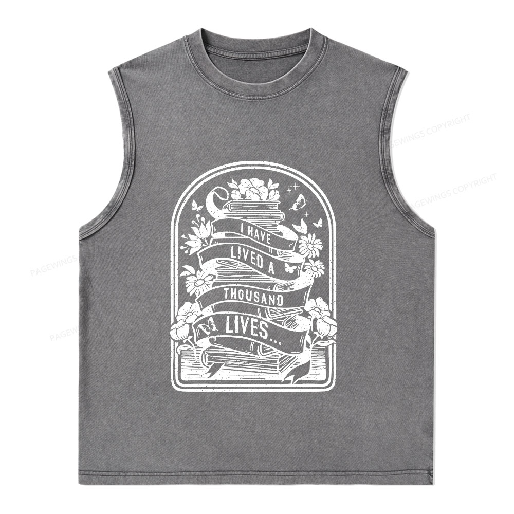Pagewings Literature Shirt for Bibliophiles Unisex Washed Tank Top