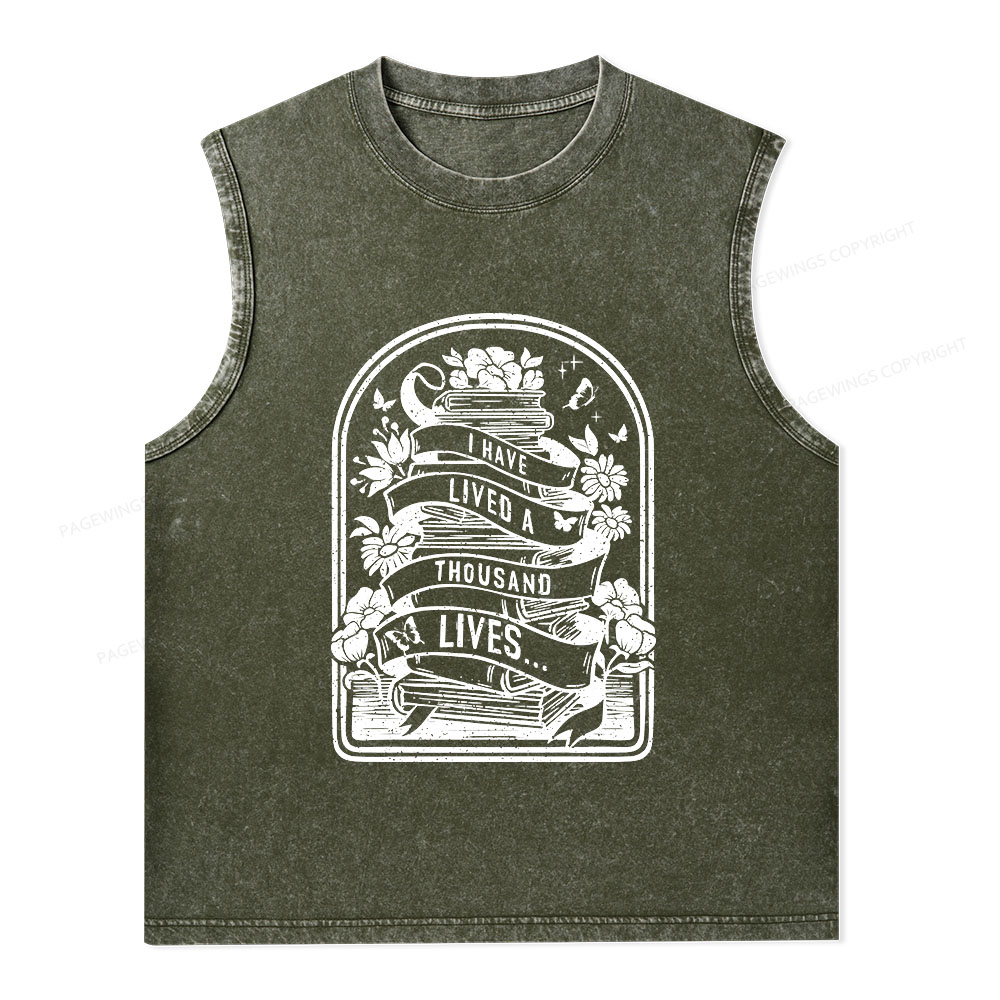 Pagewings Literature Shirt for Bibliophiles Unisex Washed Tank Top