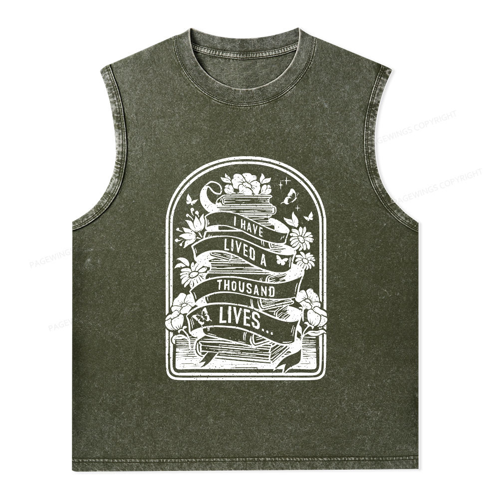 Pagewings Literature Shirt for Bibliophiles Unisex Washed Tank Top