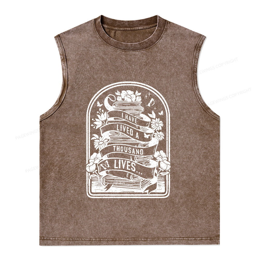 Pagewings Literature Shirt for Bibliophiles Unisex Washed Tank Top