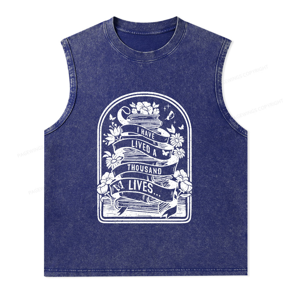 Pagewings Literature Shirt for Bibliophiles Unisex Washed Tank Top
