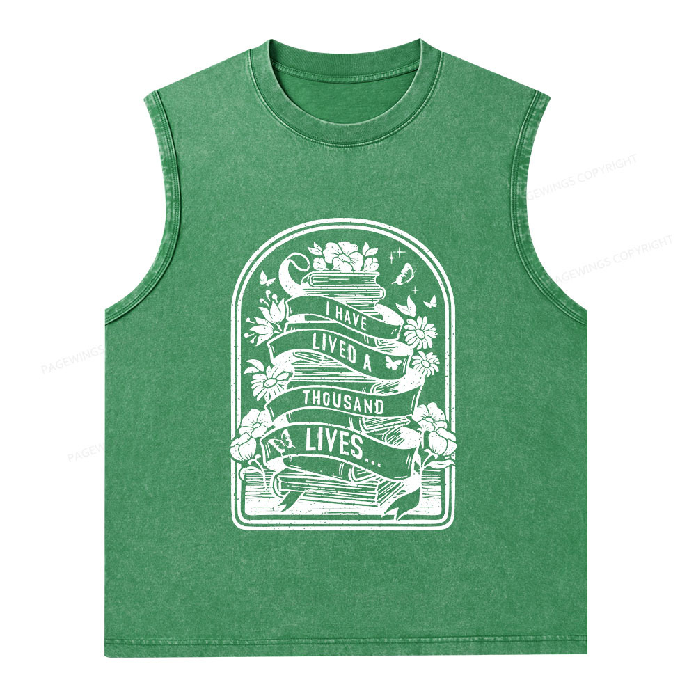 Pagewings Literature Shirt for Bibliophiles Unisex Washed Tank Top