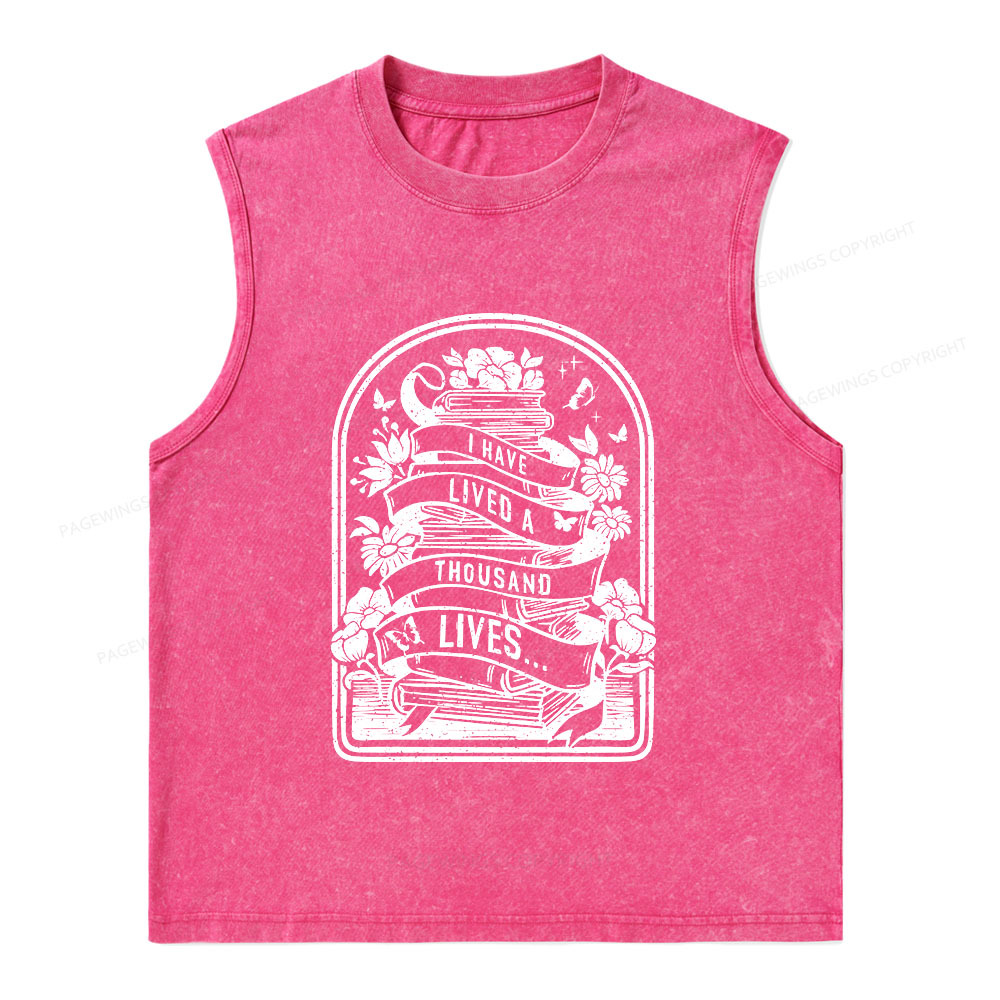 Pagewings Literature Shirt for Bibliophiles Unisex Washed Tank Top